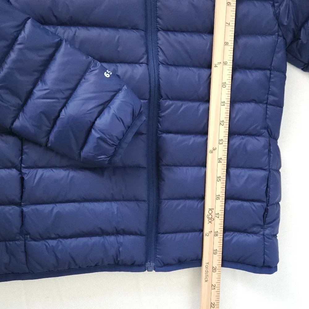 Eddie Bauer Kids Youth‎ M 7/8 Navy Blue 650 Fill Down Packable Puffer Jacket New